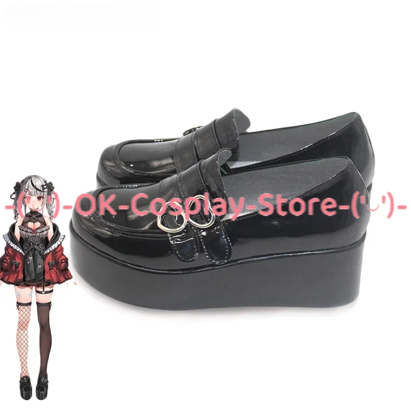 Sakamata Chloe Cosplay Shoes Vtuber Cosplay Prop PU Leather Shoes Halloween Boots Custom Made