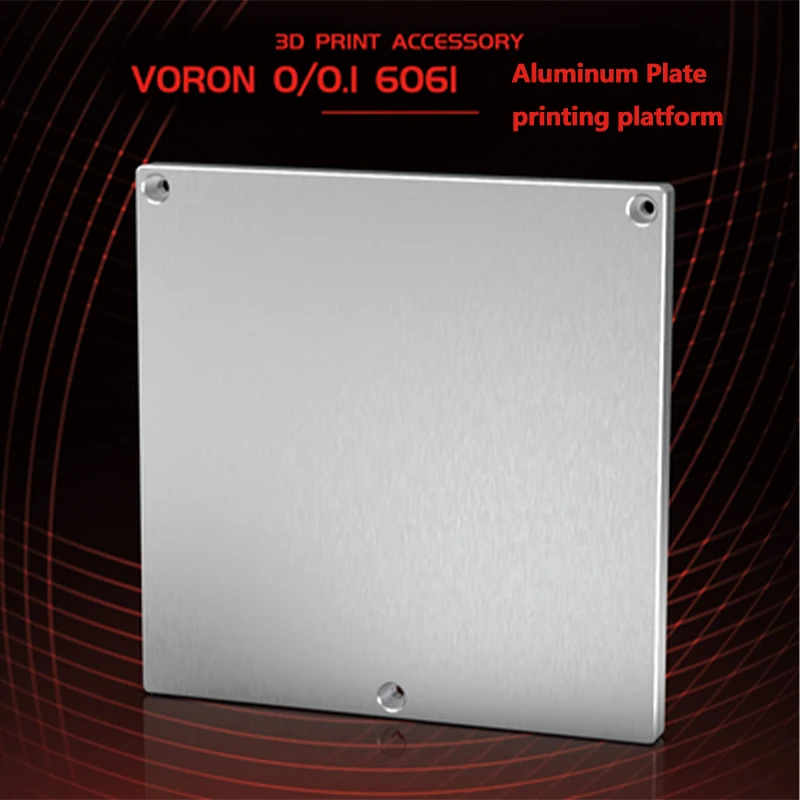 Voron 0,2/2,4 6061 placa de aluminio 120X120X6mm 300X300X8mm Voron 2,4 corte láser DIY accesorios de impresora 3D plataforma de impresión