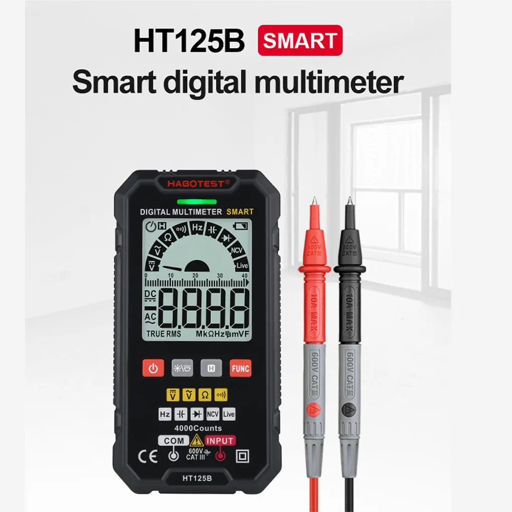 Digital Multimeter Smart DC Amperometric Tool Protection Range Multimeters Ammeter Multimeter Current Test Supply HT125B