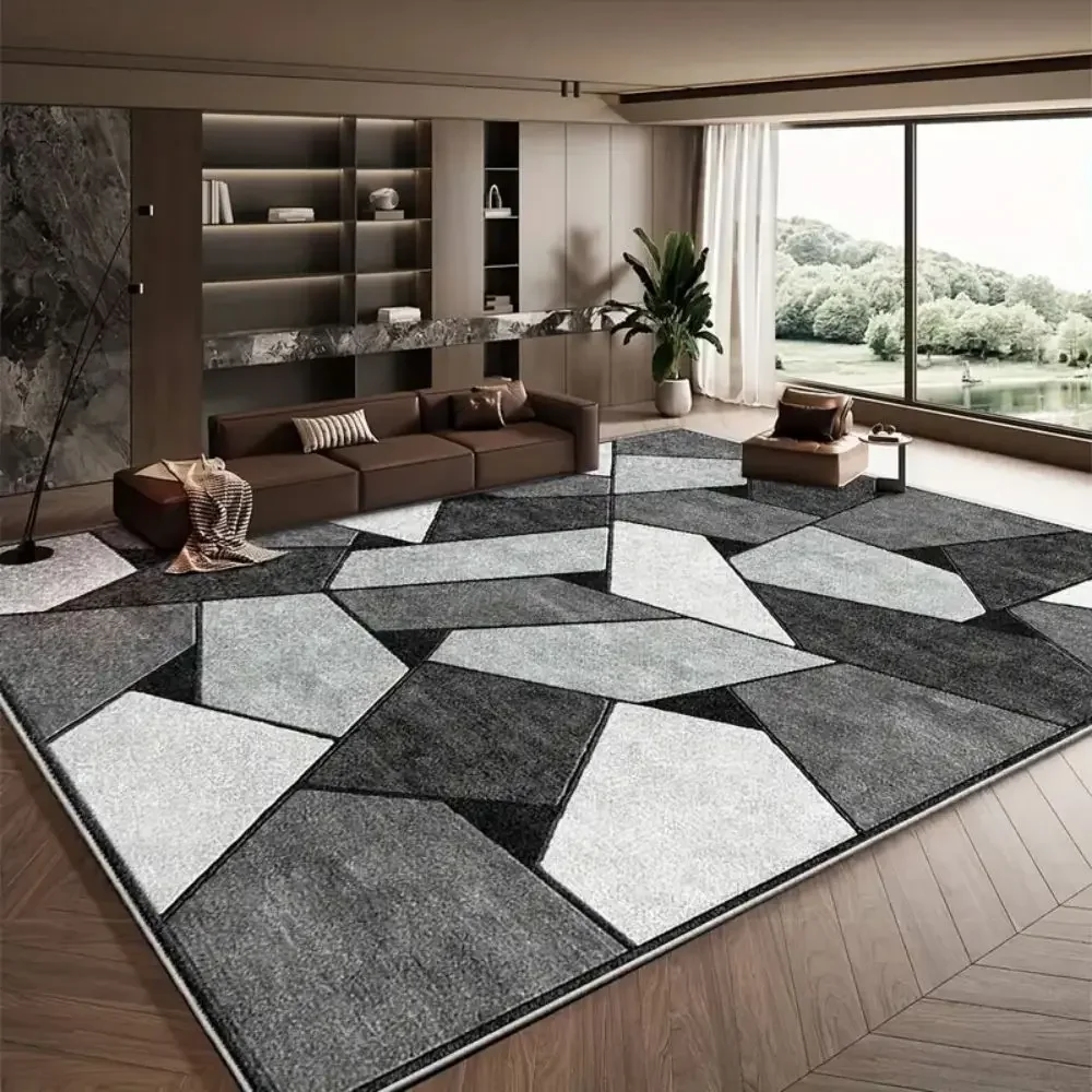 

VIKAMA черный полосатый ковер, устойчивый к пятнам и нескользящий коврик для прихожей, коврик для гостиной и стирки, домашний декор