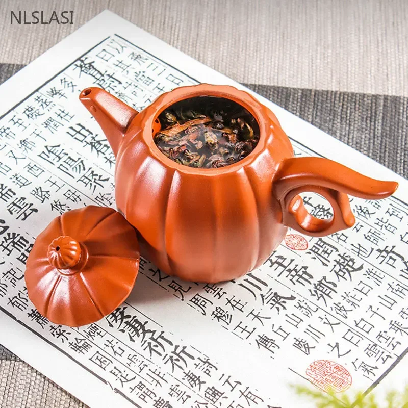 140ml/280ml Chinese Yixing Purple Clay Tea Pot Raw Ore Zhu Mud Beauty Tea Infuser Handmade Filter Teapot Tradition Zisha Tea Set