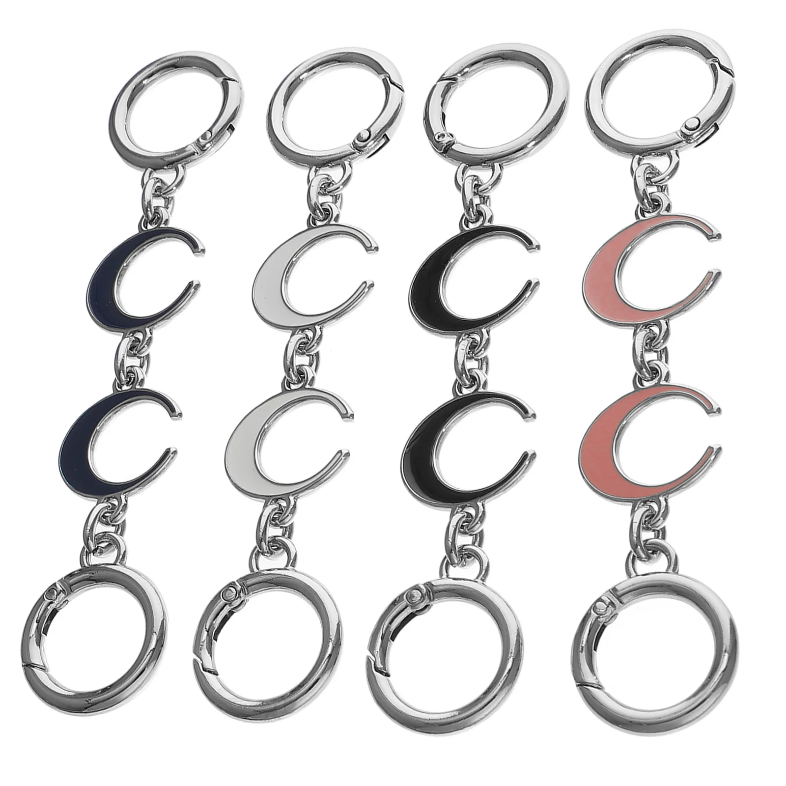 Sangle de sac à bandoulière en alliage, 4 pièces, fourre-tout, chaîne, bande de lune, accessoire de sac à main en métal