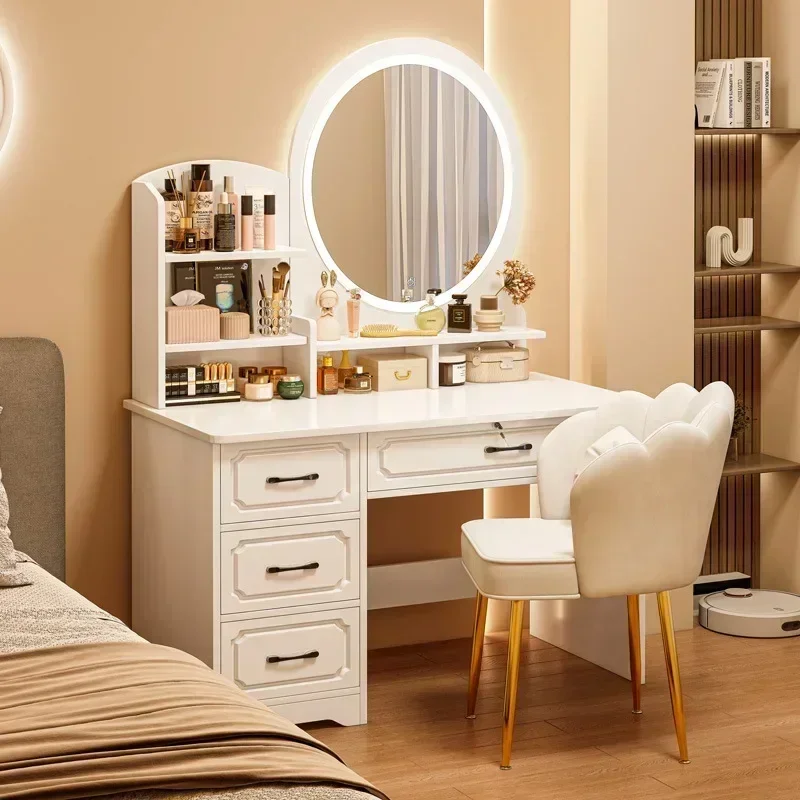 

Makeup Lacquer Dressing Table Drawer Box Mirrors Dressing Table Cabinets Living Room Penteadeira Bedroom Toiletries Furniture