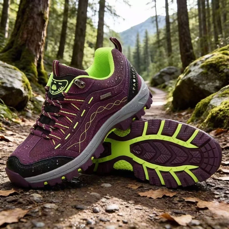 

Классические ретро-ботинки для женщин из замши и кожи, водонепроницаемые, для треккинга и альпинизма, для активного отдыха на природе и в горах, внедорожные.