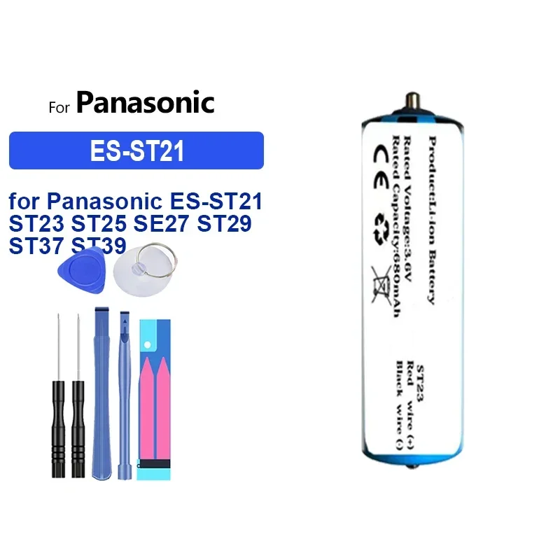 Replacement Battery For Panasonic ES-ST21 ST23 ST25 SE27 ES8113 ES8163 ES8167 ES8168 ES8169 ES-GA20 7/5F6 67F6 680mAh-1450mAh