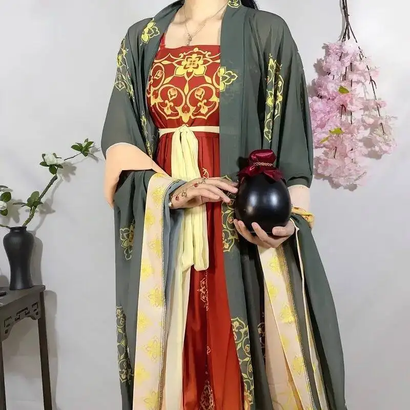 Traditional Chinese Women's Hanfu Clothing Stage Outfit Cosplay Stage Wear Costume Trailing Dress Empress Suit view 5