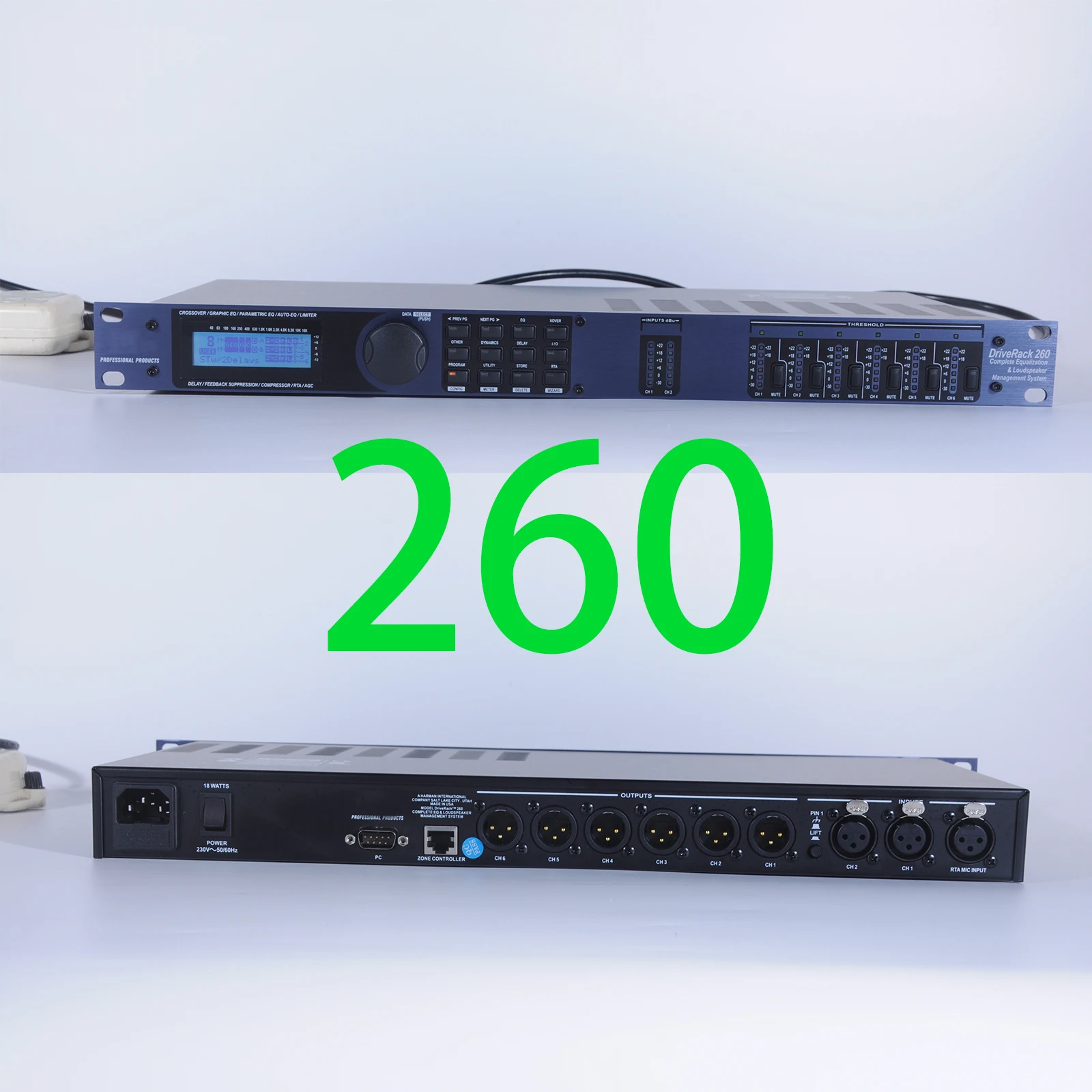 

Аудиопроцессор Gooermi 260 DSP Stage для цифровой обработки звука и управления акустическими системами, совместимый с оригинальным программным обеспечением.