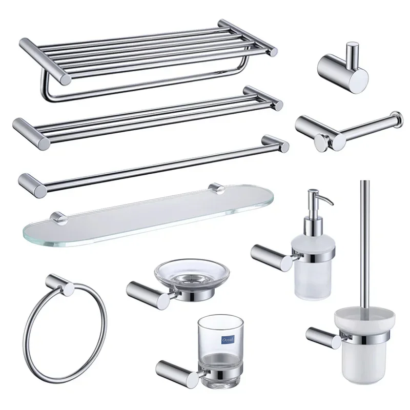 Ensemble d'accessoires de salle de bain noir mat durable et robuste