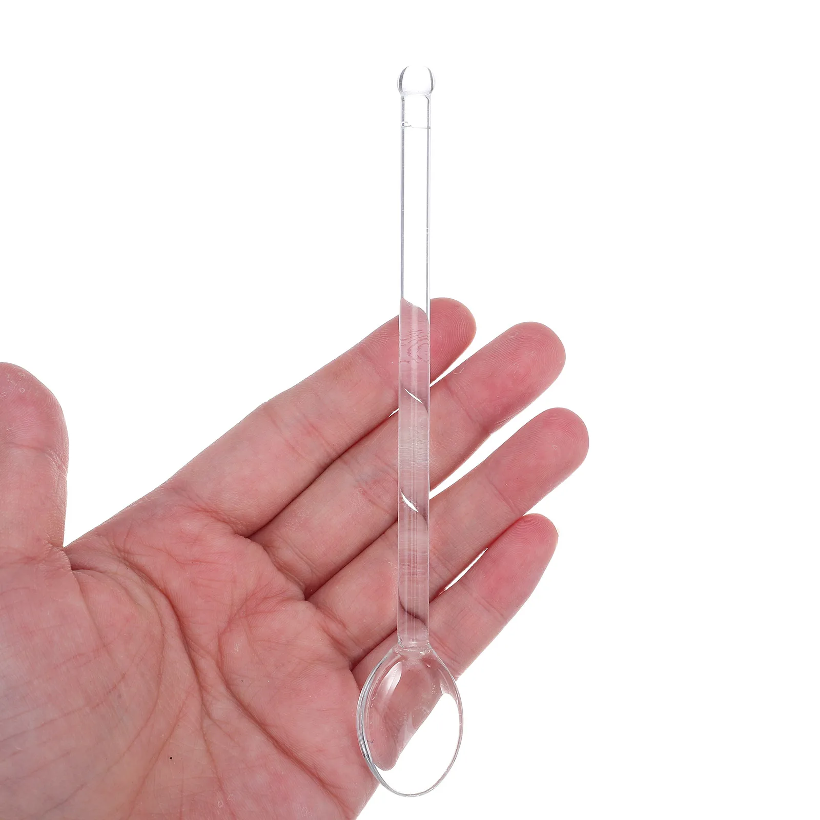 

6pcs Portable Mixing Spoon Glass Coffee Stirrer Heat Resistant Teaspoon Long Handle Kitchen Gadgets Cake Scoop Supplies