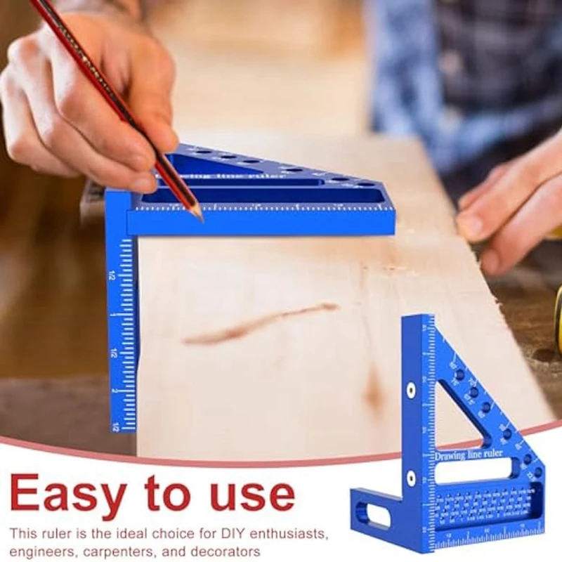 Multi Angle Measuring Ruler,Carpenter Square With Angle Position Pin,Woodworking Square ,Measuring Layout Scribing Ruler