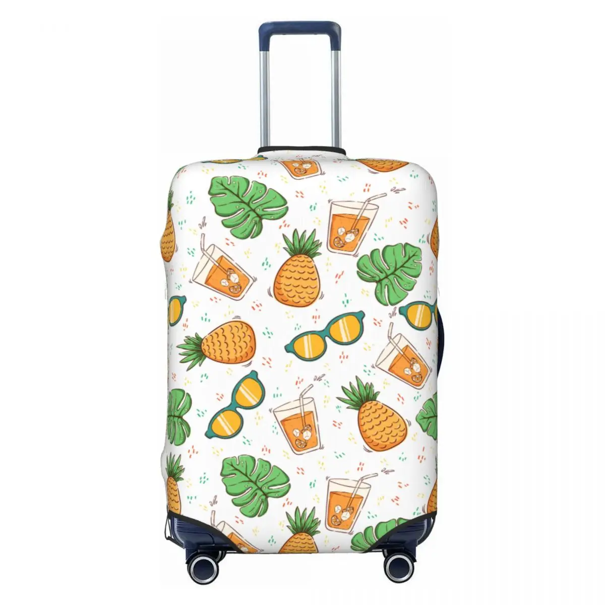 

Пользовательские забавные летние тропические фрукты, чехол для багажа, моющиеся чехлы для дорожных чемоданов