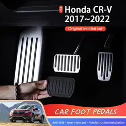 AT MT Car Pedals For Honda CRV CR-V CR V 2017~2022 Aluminum Alloy Car Foot Pad Rest Cover Brake Pedal Accelerator Car Acessories