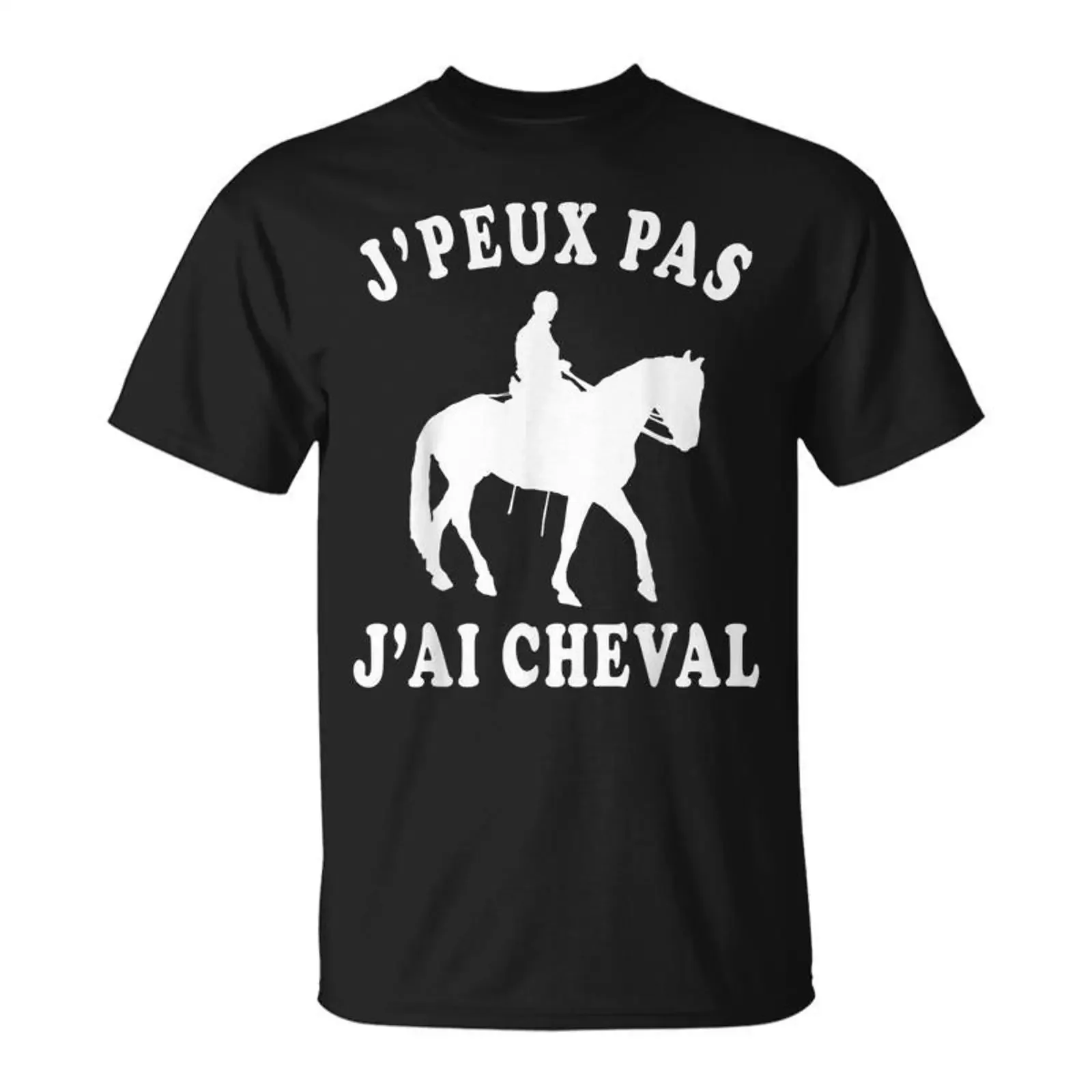 T-shirt J Peux Pas Ai Cheval Drôle Equitation Cadeauxyz vintage délavé extensible streetwear graphique confortable et tendance