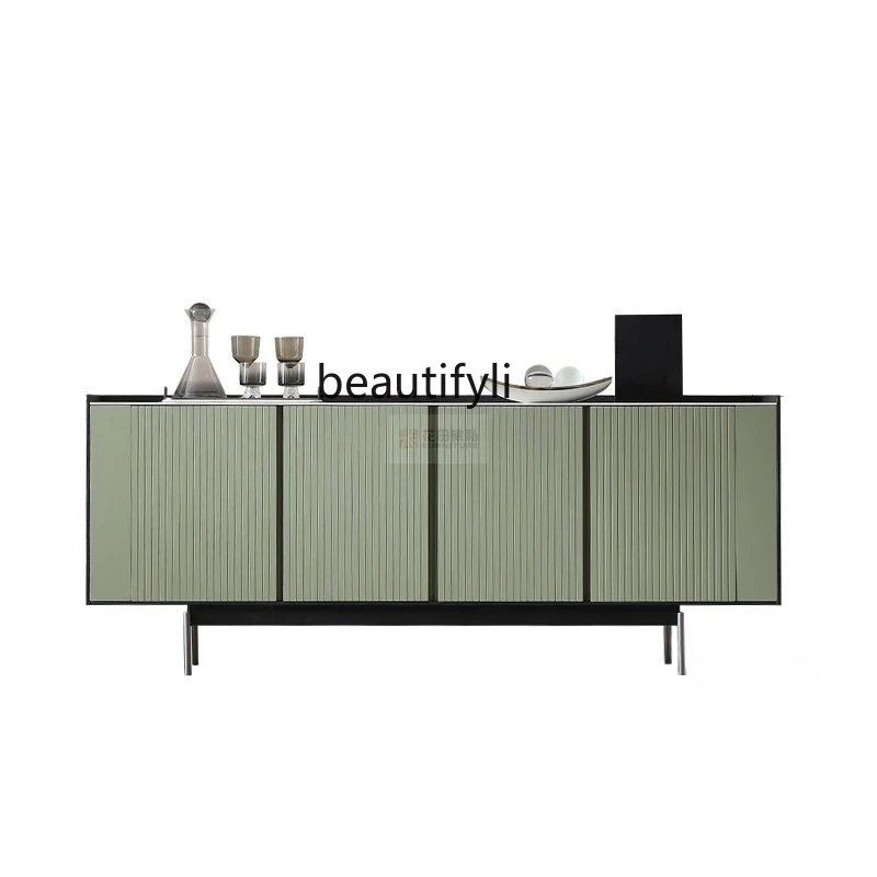 

Sideboard Cabinet Modern Villa Living Room Curio Cabinet Italian Minimalist Storage Stone Plate Side Cabinet furniture