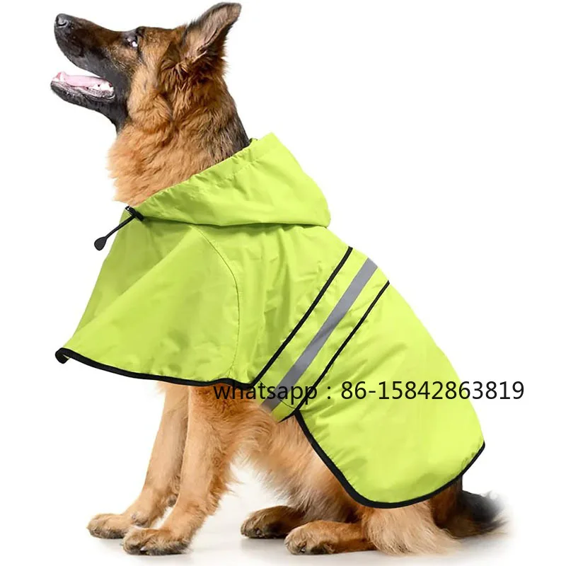 Dog Raincoat Plus Reflective Strip Large and Small Dogs Corgi Golden Retriever Waterproof Large Dogs