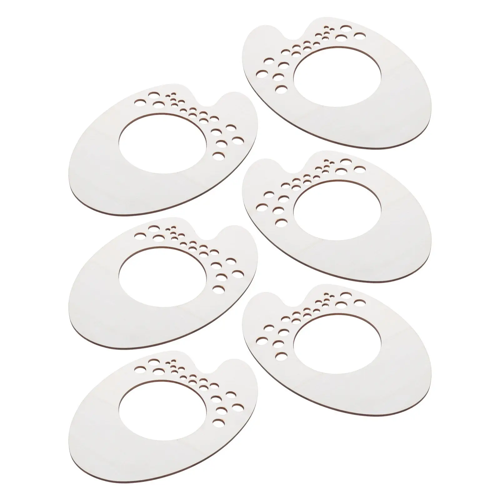 6Pcs Wood Art Brush Drying Rack Multi-Hole Paint Brush Organizer Stand 19 Slots Glass Jar Compatible for Watercolor Studio