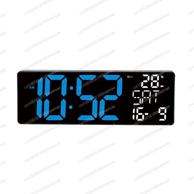 

RGB Color Changing Remote Control Electronic Alarm Clock Multi-function Light Emitting Diode Digital Wall Clock in 6 Languages