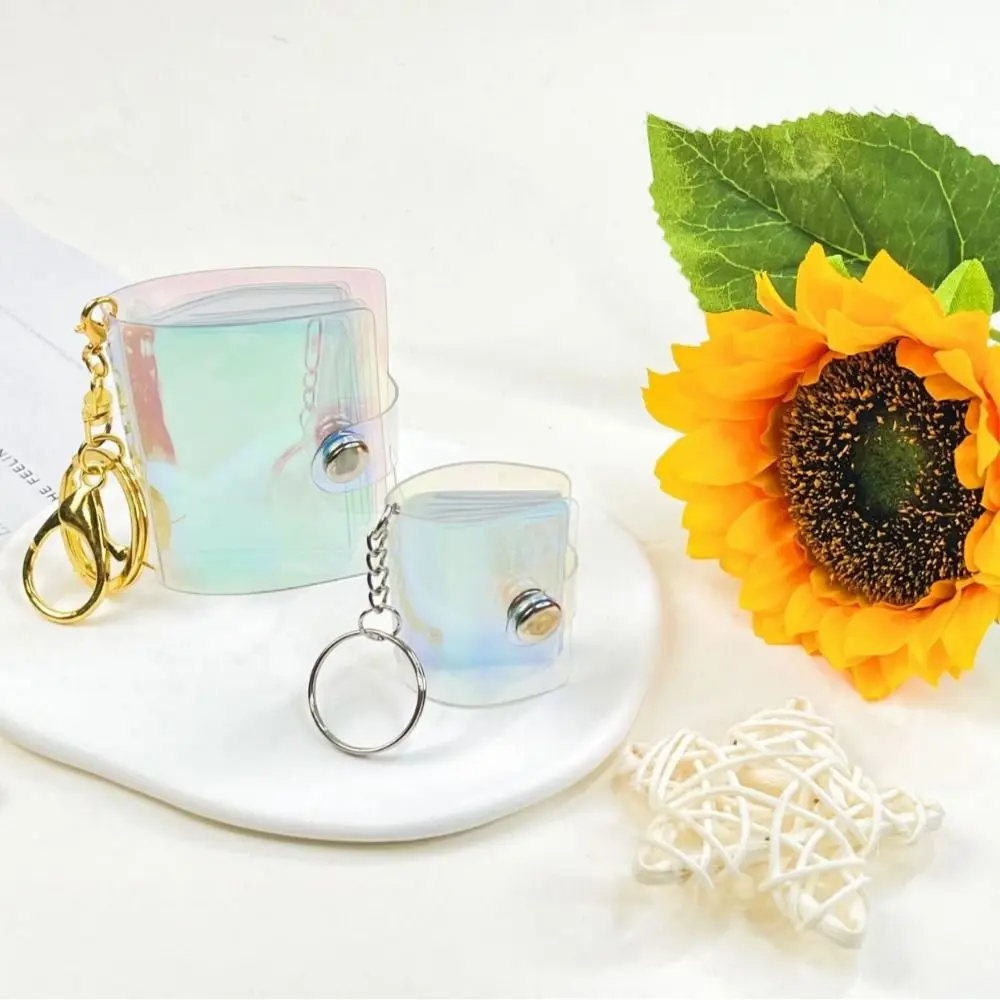 Thickened Hanging Chain Photo Album Wear-resistant With Buckle Pocket Keychain Album Hanging Mini Card Holder Star-chasing