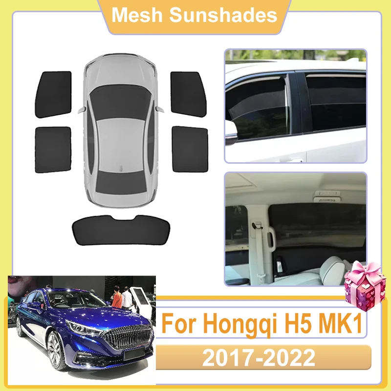 

For Hongqi H5 Accessories MK1 2017-2022 Car Front Rear Window Screen Sun Shade Covers light Shield Sunshade Baffle Mesh Parasol