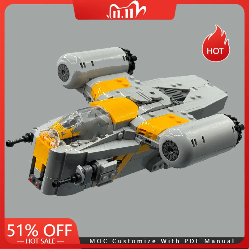 

448 шт. MOC Star Battle крутая модель Starfighter, строительные блоки, кирпичи, сделай сам, креативная сборка, развивающие игрушки, детские рождественские подарки