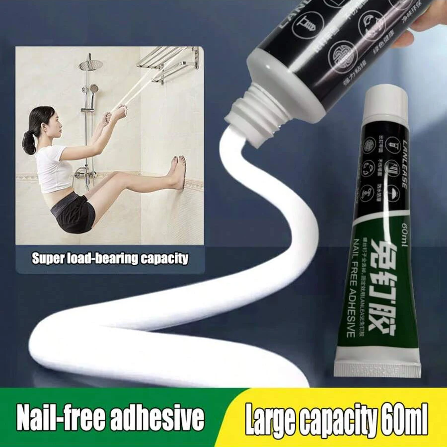กาวติดแน่นแบบไม่ต้องใช้ตะปู - กาวติดแน่นสำหรับผนัง โลหะ กระจก กระเบื้อง กันน้ำ ไม่ต้องเจาะ ซ่อมแซมบ้าน