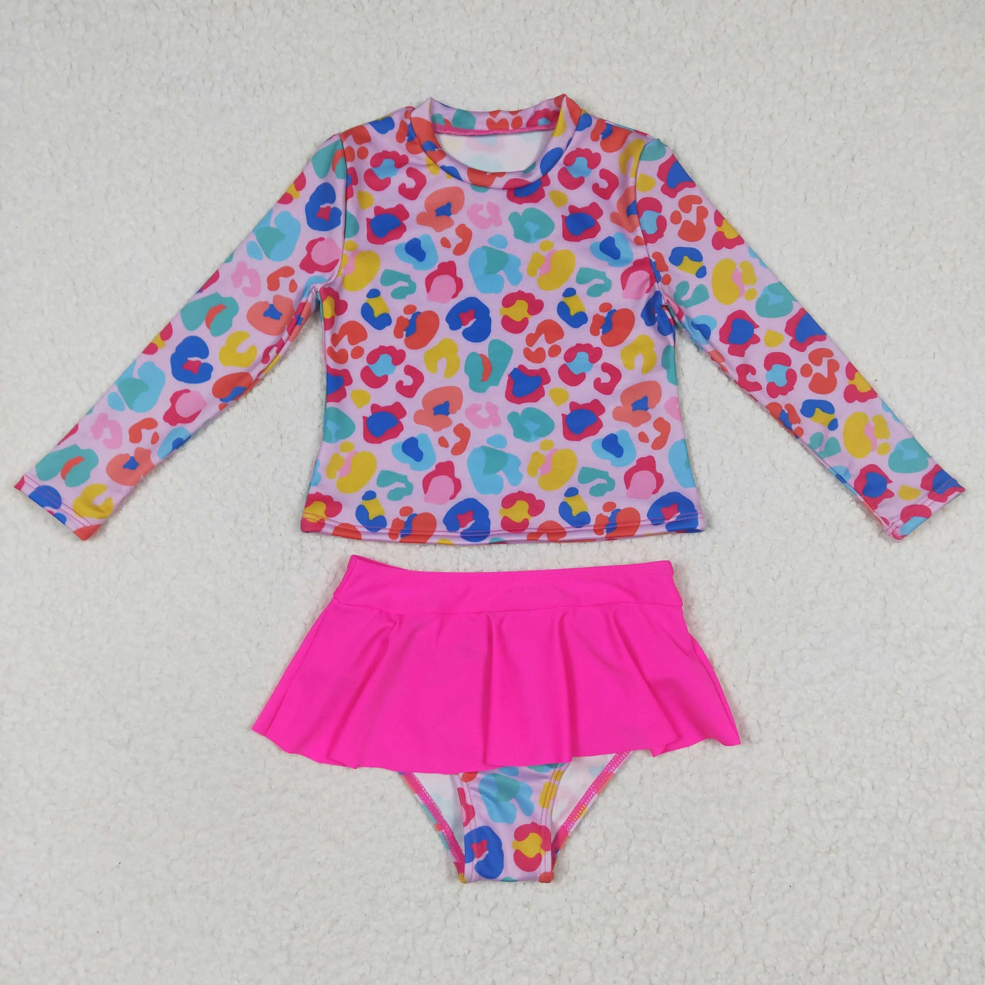 

2​023 New Products RTS Children 2PCS Swimming Sets Baby Long Sleeve Swimwear Kids Summer Swim Suit