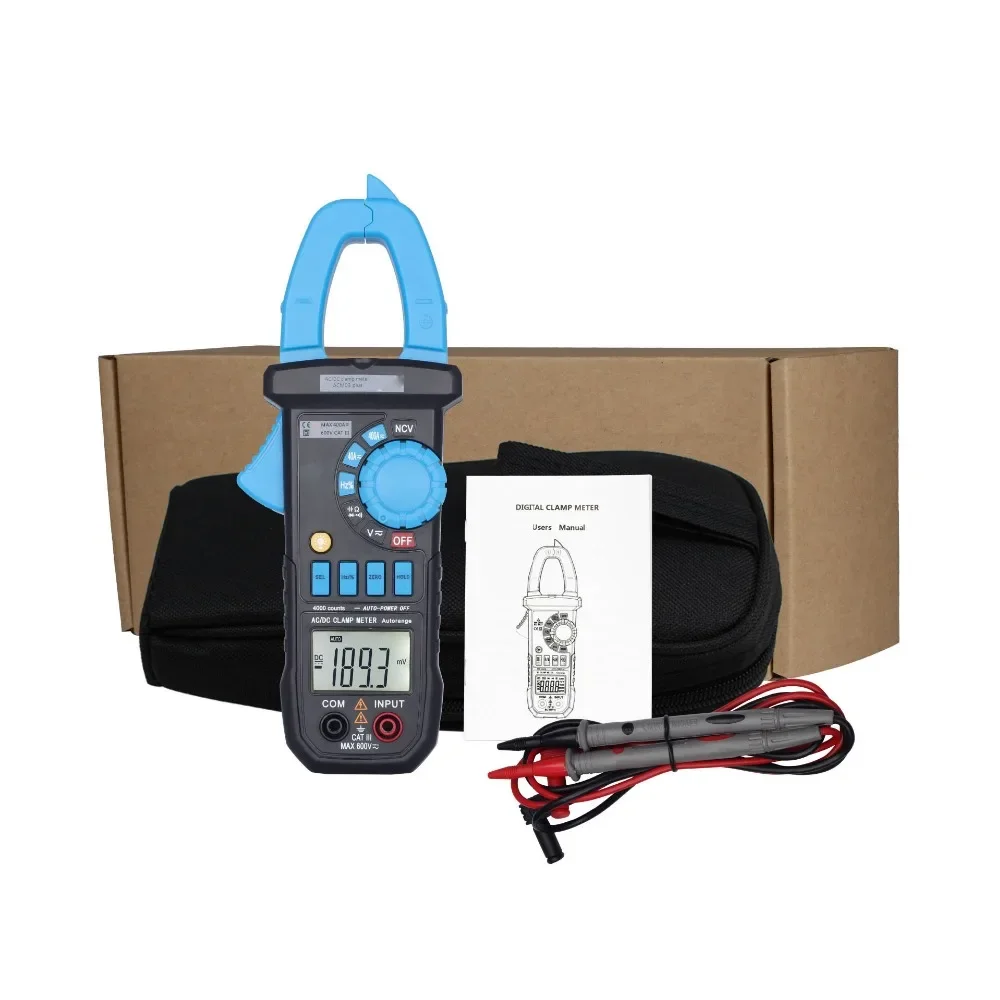 Multímetro Digital con Rango Automático, Medidor de Frecuencia, Capacitancia y Voltaje AC/DC, Pinza Amperimétrica, Compatible con MS2108A UT203 ACM03 Plus