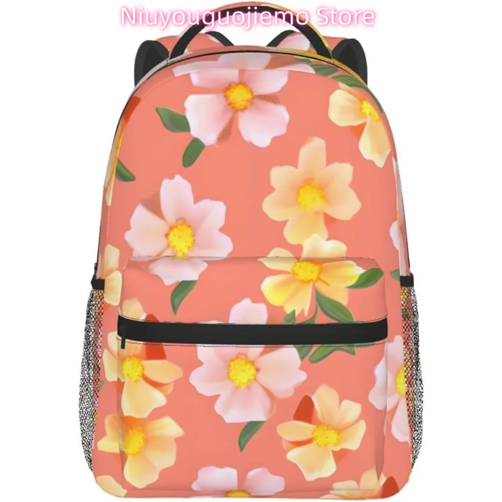 Leuke Grappige Bloem Lichtgewicht Laptop Rugzak Lichtgewicht Multifunctioneel Reizen Casual Dagrugzak Unisex College Rugzakken voor Mannen Wo