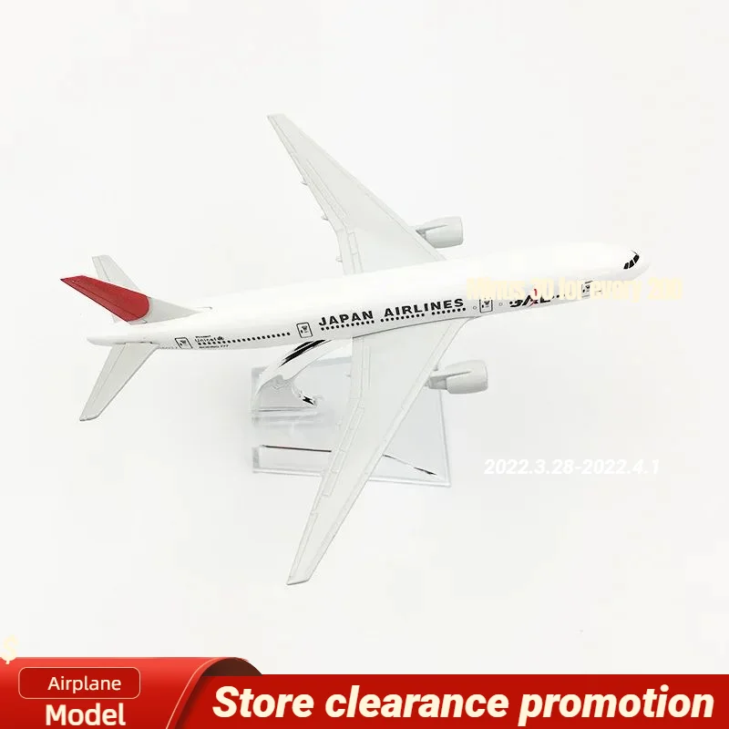 16CMAircraft model Alloy static ornaments Japan Airlines Boeing777 Diecast Aviation Plane Collectible Miniature Toys for Boys