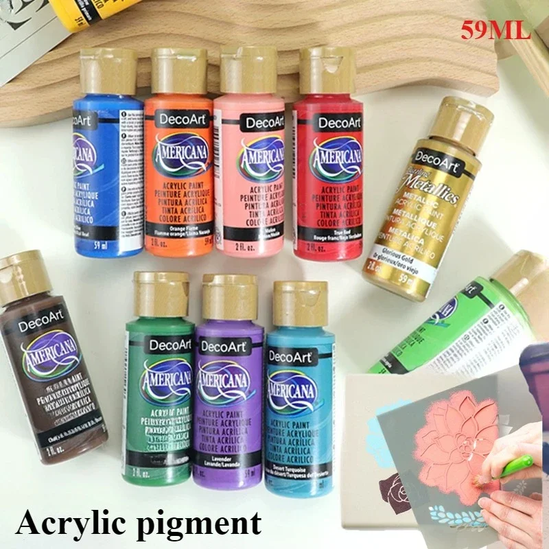 59ML Acrylic Pigment DA315~DA351 Waterproof Non-fading Dyes Hand-drawing Wall Graffiti Unglazed Ceramic Art Coloring Pigments