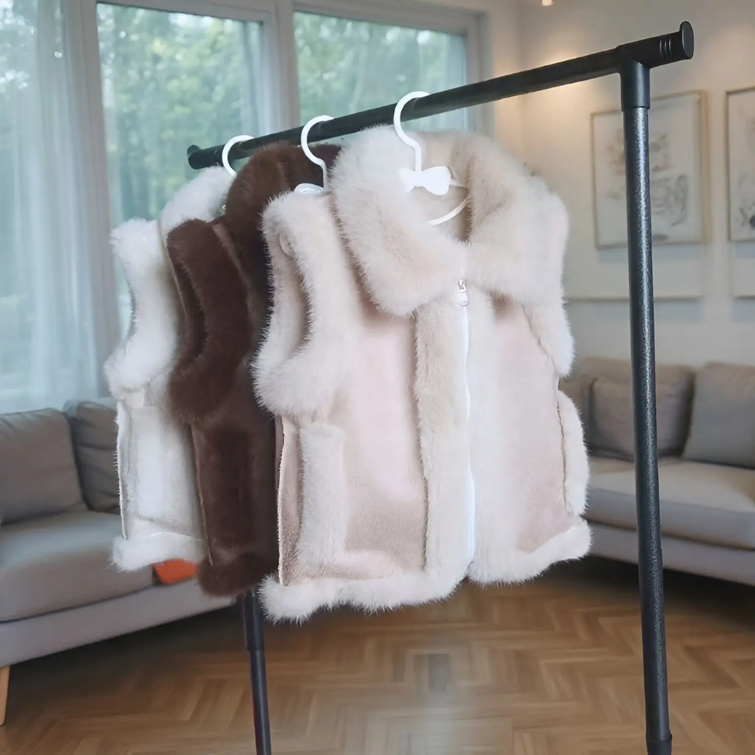 New Chinese Style Spring Autumn and Winter Mink Fur Integrated Vest Thickened Western Style 2026 Children Vest