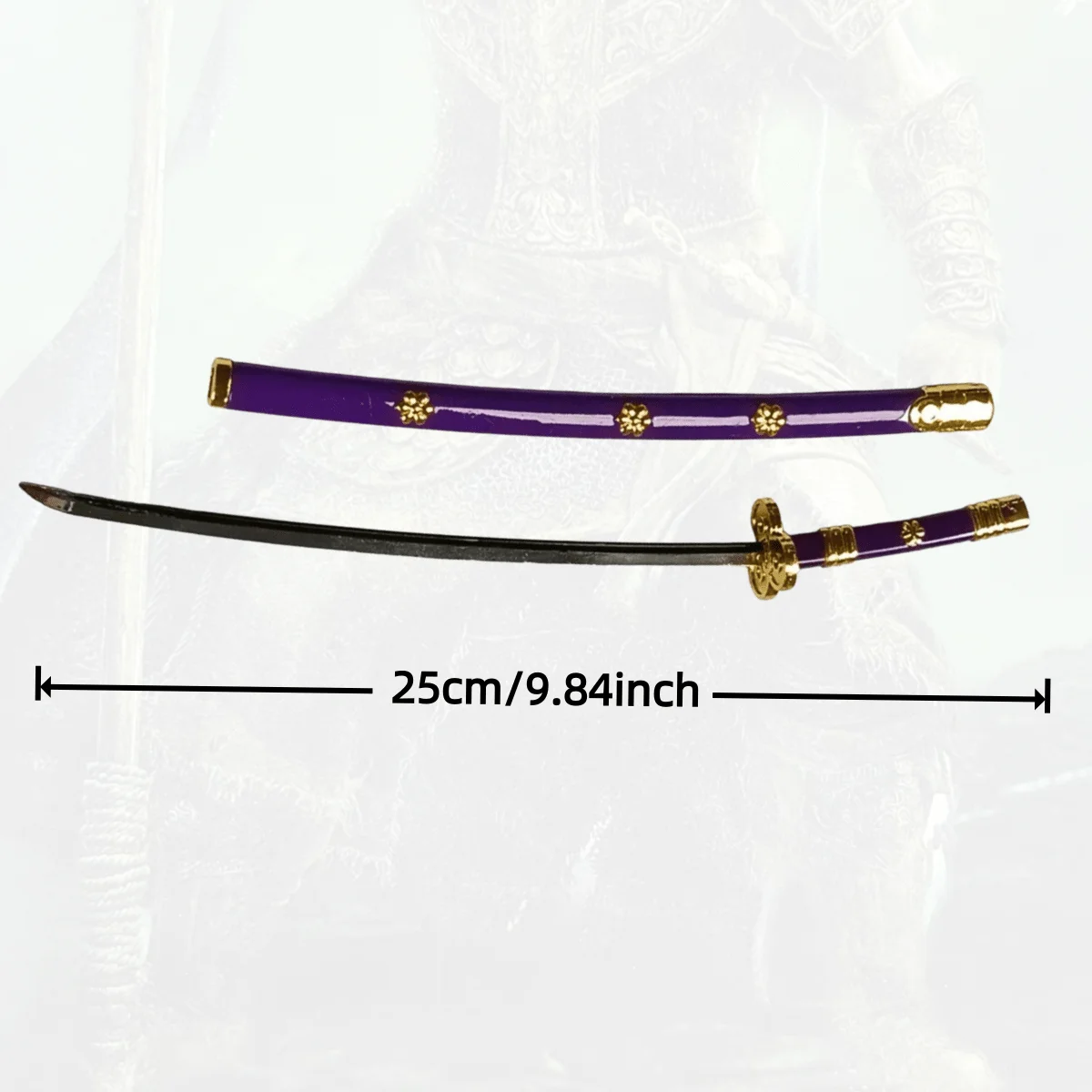 Épée Katana en métal Roronoa Zoro, 9.8 pouces, sabre Katana japonais, sabre de samouraï Original, couteau Ninja, accessoires de Cosplay, jouet accessoire