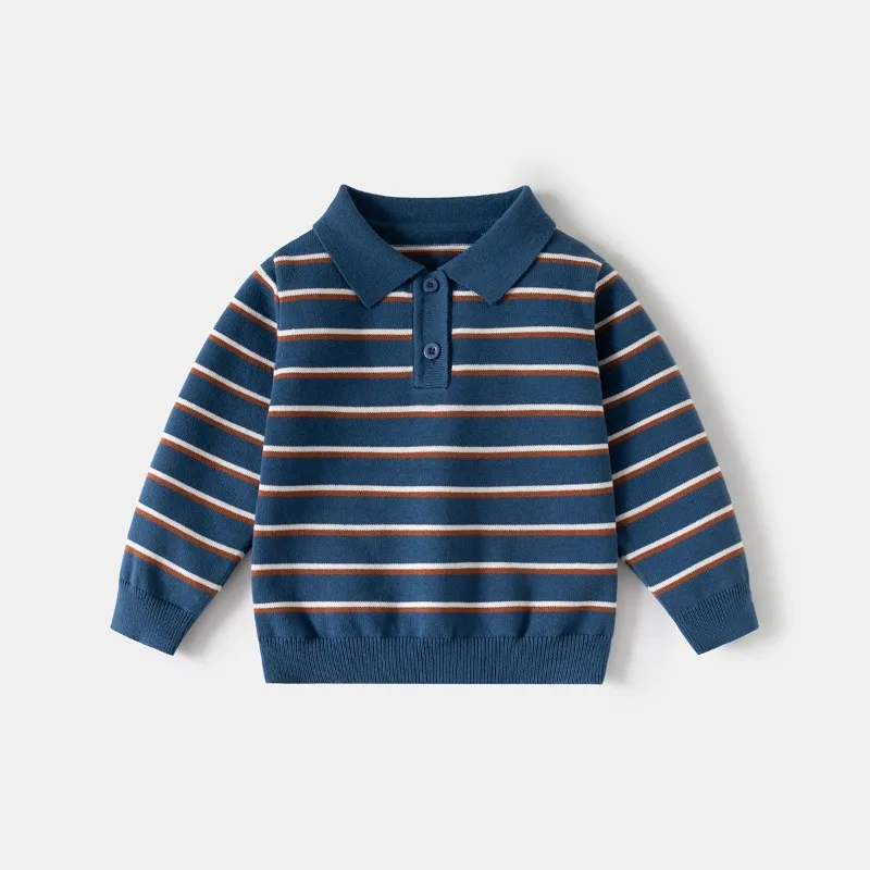 

HoneyCherry New Spring Collection: Polo-Collar Preppy Kids' Sweaters | Premium Fashion Loose-Fit Knitwear for Babies