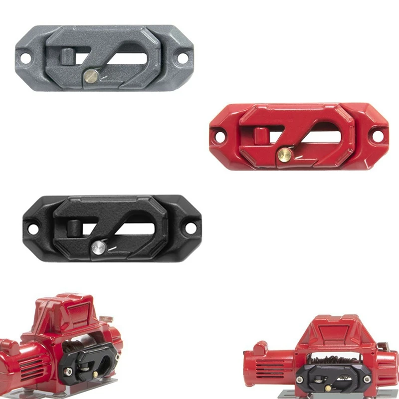 RC Harian 1/10 1/8 Winch Mobil Mendaki Panduan Kawat Logam Pagar Winch untuk TRX4 KM4 SCX10