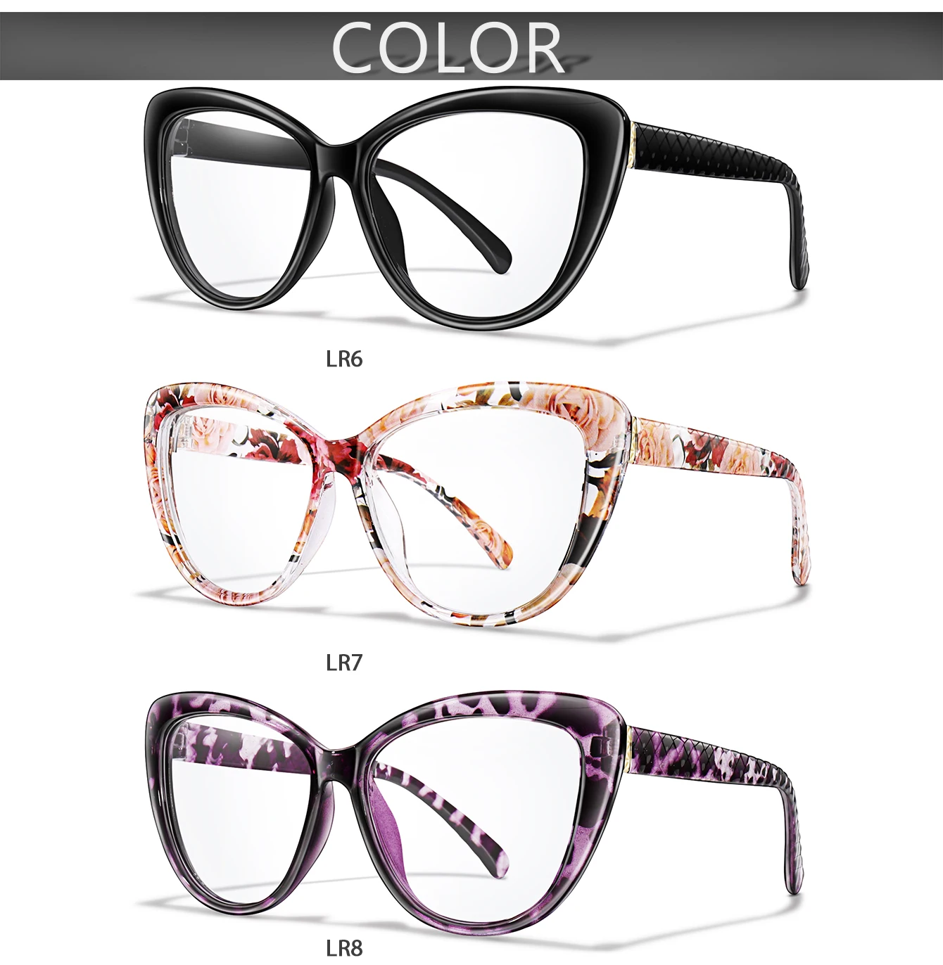 Casual Lesebrille Sexy Cateye Transparent Unisex Rahmen Magazin Leser Vergrößerung Brillen Presbyopie Brillen D 0 ~ 4,0 – Detail 3