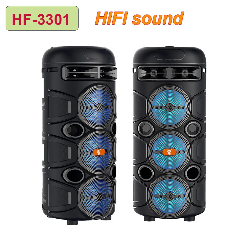 

3-дюймовый беспроводной Bluetooth-динамик, уличный портативный сабвуфер с RGB-подсветкой, домашний настольный динамик для караоке, BT USB TF-карта, аудио