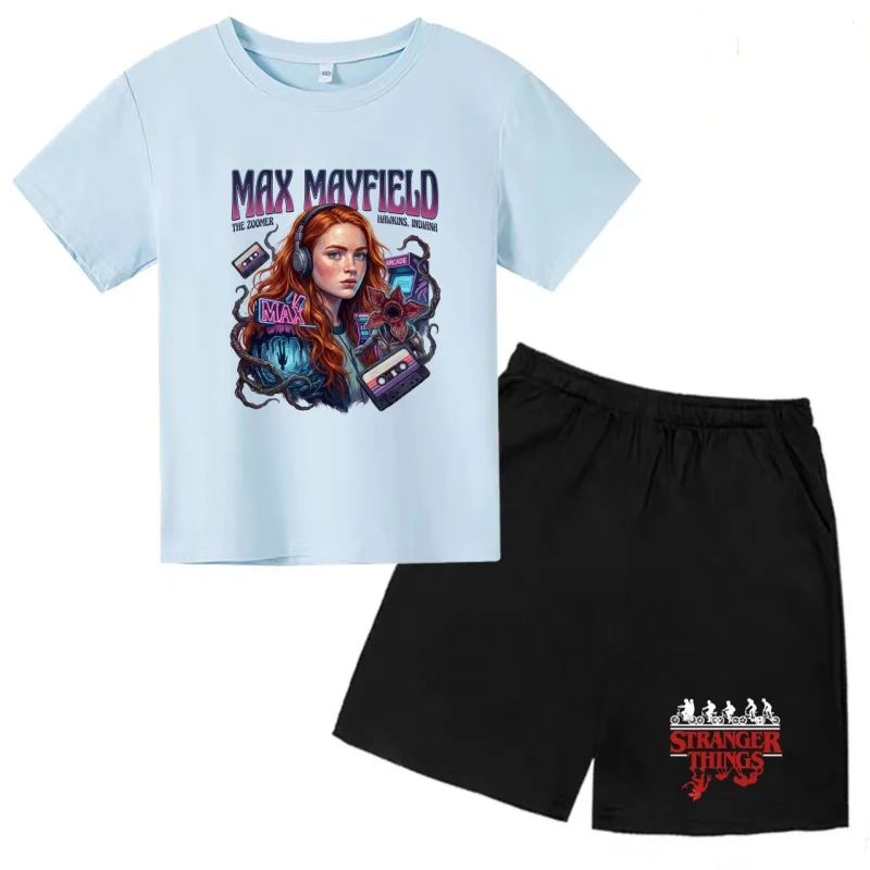 

Kids Summer Hot Sale Charming T-shirt Anime Film Top Boys Girls 3-12Years Short sleeve+Shorts Casual Sports Coat Trend Party Set