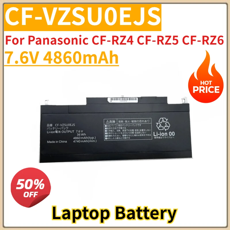

CF-VZSU0EJS Replacement Laptop Battery 7.6V 4860mAh 36WH For Panasonic CF-RZ4 CF-RZ5 CF-RZ6 High Quality