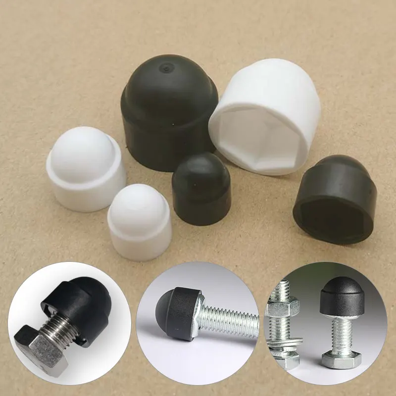 10Pcs M6 M8 M10 Bolt Nut Dome Protection Caps Covers Exposed Hexagon Plastic Screw Decorative Waterproof Dustproof Protective