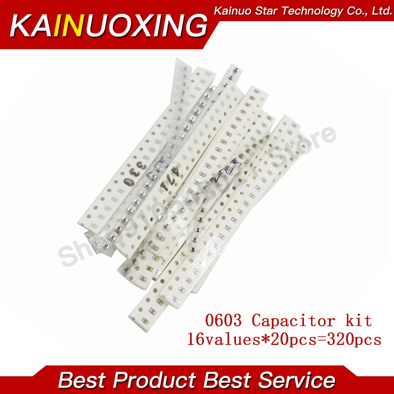 0603 0805 1206 SMD Capacitor assorted kit ,16values*20pcs=320pcs 10PF-22UF Samples kit