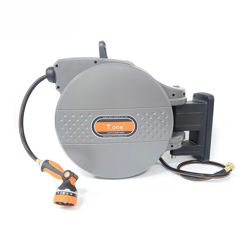 Automatic Retractable Garden Hose Reel for Patio Plant Watering and Outdoor Irrigation