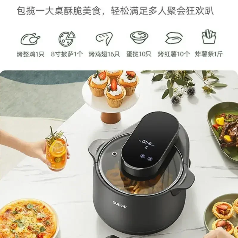 Air fryer. Household. Large capacity. Low oil. Smart. With visual window. Fully automatic. Touch control. Electric fryer.