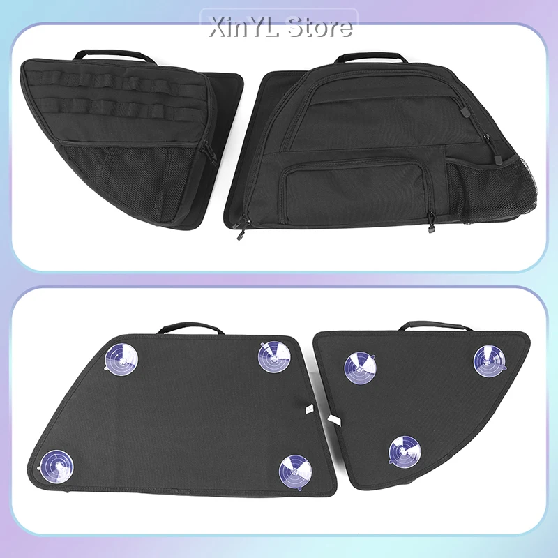 Car Rear Side Window Storage Bag Organizer Pouch For Chevrolet Suburban 2020 Up Black Auto Interior Accessories