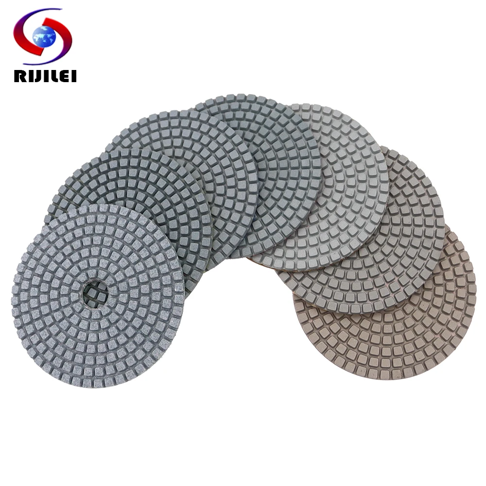 7PCS/Set Super 4Inch Diamond Polishing Pads Dry/Wet 100 mm Polishing Pad For Granite Marble Stone Concrete Grinding Discs