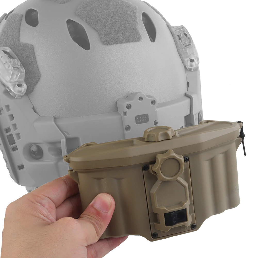Wosport Modular ARC Rail Battery Box Compatible with Modular ARC Rails for Super High Cut FAST Helmet Tactical Airsoft