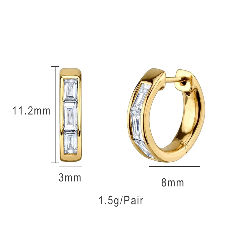 CRMYA Copper Gold color Hoop Earrings for Women Classic CZ Zircon Piercing Circle Earrings 2022 Women Jewelry Wholesale