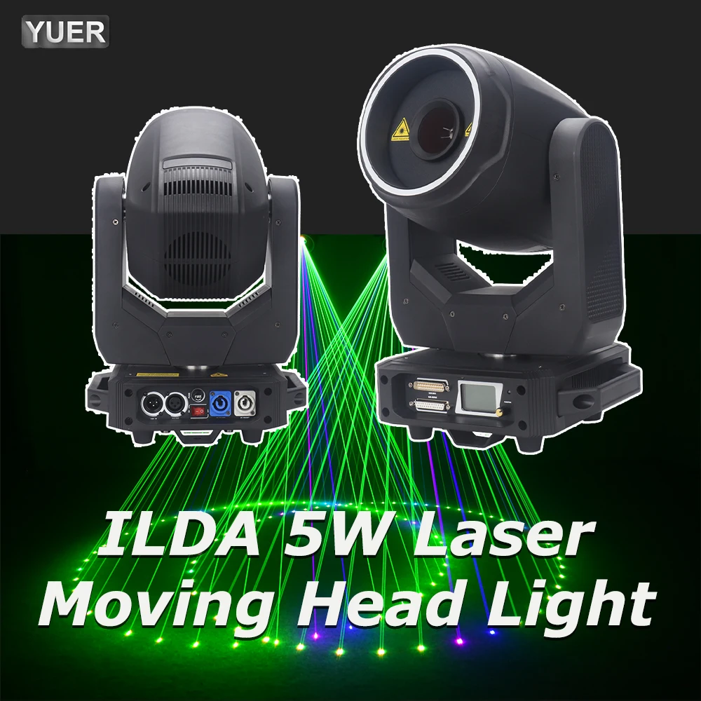 Novo 5w ilda laser movendo a cabeça luz padrão de digitalização efeito animação projetor a laser com abertura para dj discoteca palco barra festa