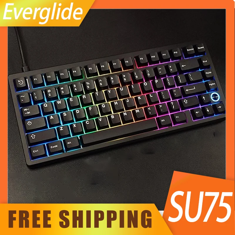 

Everglide Su75 Youth Version Keyboard Magnetic Axis Wired Keyboard Customization Rgb Pbt Keyboard For Valorant Pc Gamer Gifts