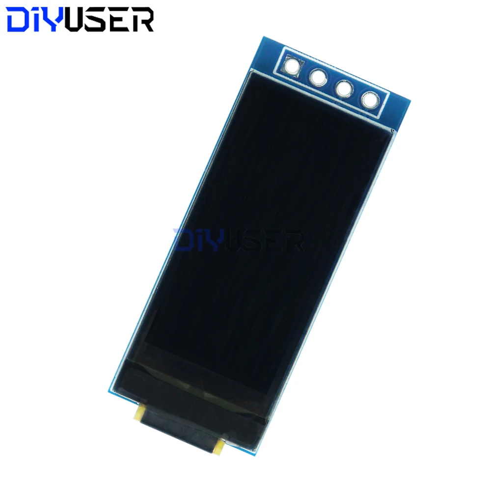 Módulo de exibição OLED de 1,09 polegadas 128x64 branco SSD1312 I2C, interface de 4 pinos para Arduino Raspberry Pi, visão ampla de baixa potência