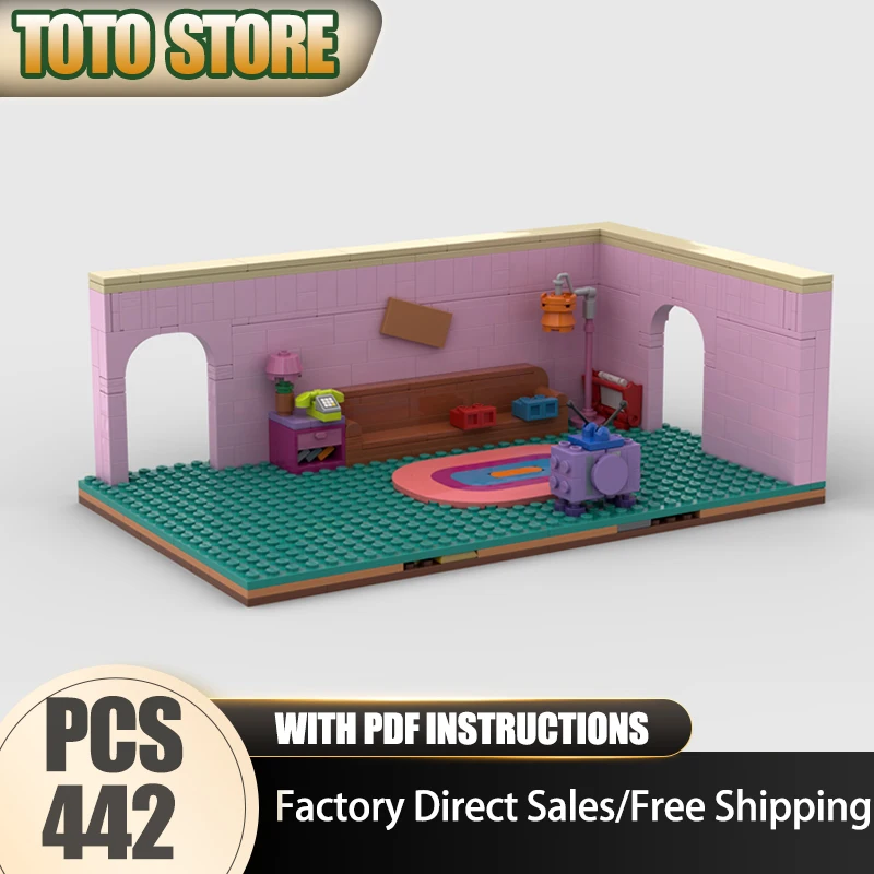 

Moc Building Bricks Springfield Телевизионная комната и модель дивана Технология Модульная популярная модель фильма Блок игрушки DIY Сборка Рождество